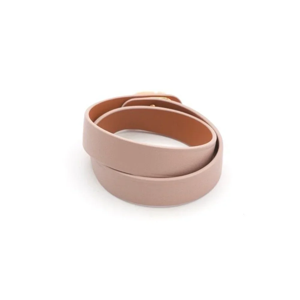 Christian Dior 30 Montaigne Bracelet Double Bracelet CD Logo Leather Pink - Picture 3 of 7